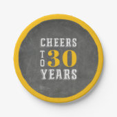 Assiettes En Carton Fête d'anniversaire personnalisée (Devant)