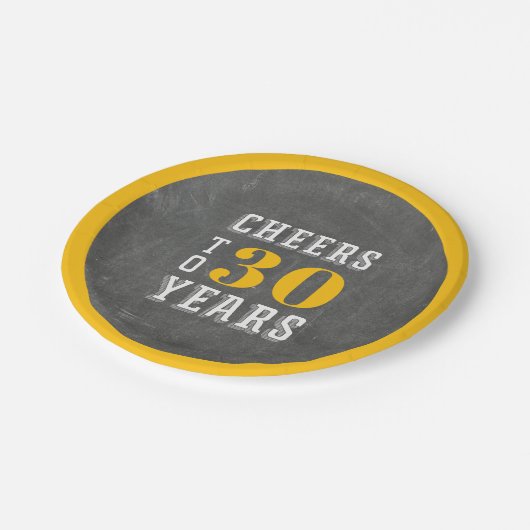 Assiettes En Carton Fête d'anniversaire personnalisée (Angle)