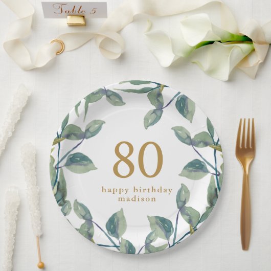 Assiettes En Carton Fête d'anniversaire pour adultes de la couronne bo (Mariage)