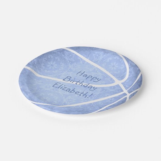Assiettes En Carton fête d'anniversaire pour filles bleu clair mignonn (Angle)