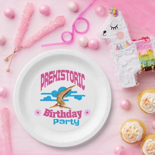 Assiettes En Carton Fête d'anniversaire préhistorique Pterodactyl Dino (Fête)
