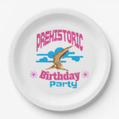 Assiettes En Carton Fête d'anniversaire préhistorique Pterodactyl Dino (Devant)