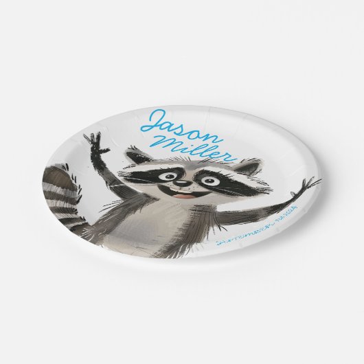 Assiettes En Carton Fête d'anniversaire Racon pour babY 1 (Angle)