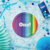 Assiettes En Carton Fête d'anniversaire Rainbow (Fête)