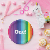 Assiettes En Carton Fête d'anniversaire Rainbow (Fête)