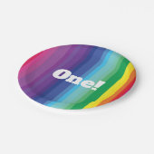 Assiettes En Carton Fête d'anniversaire Rainbow (Angle)