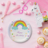 Assiettes En Carton Fête d'anniversaire Rainbow (Fête)