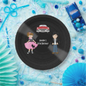 Assiettes En Carton Fête d'anniversaire Retro Sock Hop (Fête)