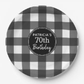 Assiettes En Carton Fête d'anniversaire Russe Black & White Buffalo Ch (Devant)