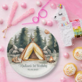 Assiettes En Carton Fête d'anniversaire rustique de Camping Mountain (Fête)