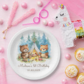 Assiettes En Carton Fête d'anniversaire rustique de Camping Mountain (Fête)