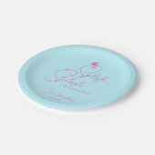 Assiettes En Carton Fête d'anniversaire simple et propre de sirène (Angle)