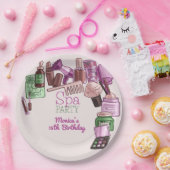 Assiettes En Carton Fête d'anniversaire spa de beauté (Fête)