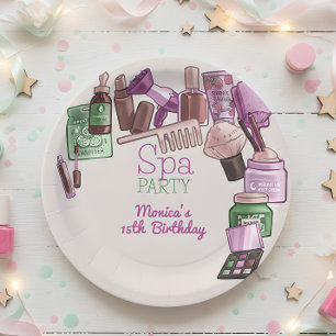 Assiettes En Carton Fête d'anniversaire spa de beauté