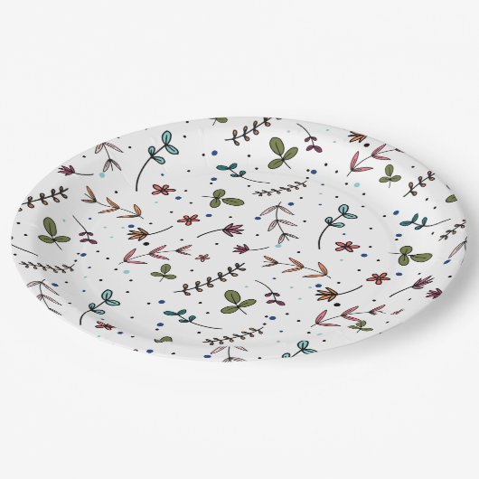 Assiettes En Carton Fête dans le jardin (Angle)