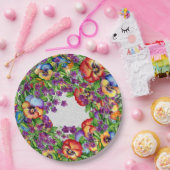 Assiettes En Carton Fête dans le jardin, jolies pensées (Fête)