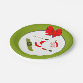 Assiettes En Carton Fête d'après-ski de Noël (Angle)