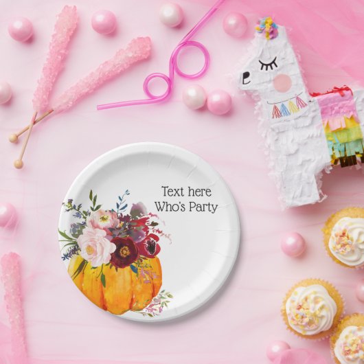 Assiettes En Carton fête d'automne, citrouille, automne, Plaque de pap (Fête)