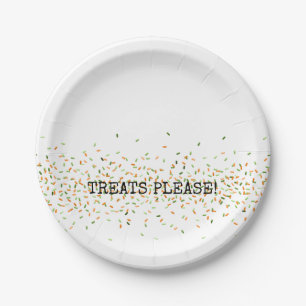 Assiettes En Carton Fête d'automne Halloween TRAITÉS S'IL VOUS PLAÎT C