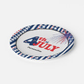 Assiettes En Carton Fête de 4 juillet (Angle)