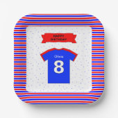 Assiettes En Carton fête de 8e anniversaire filles garçons ajouter nom (Recto)