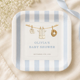 Assiettes En Carton Fête de Baby Shower pour le sport de Baseball