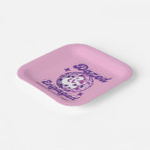 Assiettes En Carton Fête de Bachelorette Rétro Disco Dazed & Engaged (Angulaire)