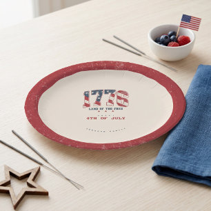 Assiettes En Carton Fête de barbecue de la fête de l'Indépendance du 4