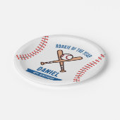 Assiettes En Carton Fête de baseball (Angle)
