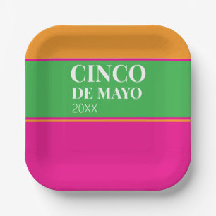 Assiettes En Carton Fête de BBQ Cinco De Mayo
