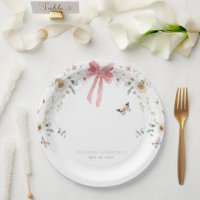 Fête de Bébé Fille Papillon Petite Fleur Sauvage