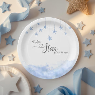 Assiettes En Carton Fête de Bébé Garçon Twinkle Twinkle Little Star