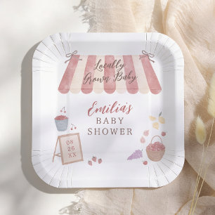 Assiettes En Carton Fête de bébé Localement Cultivé de Genre Neutre