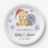 Fête de bébé ours en peluche d'hiver