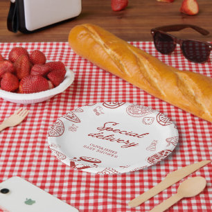 Assiettes En Carton Fête de bébé spéciale livraison pizza drôle
