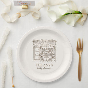 Assiettes En Carton Fête de bébé sur le thème de la pâtisserie françai