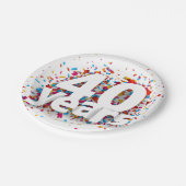 Assiettes En Carton fête de célébration de 40 ans (Angle)