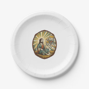 Assiettes En Carton Fête de chaise pliante cassée de Jésus Maladroite