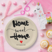 Assiettes En Carton Fête de chauffage - NEW HOME, MAISON SWEET HOME Ch (Fête)