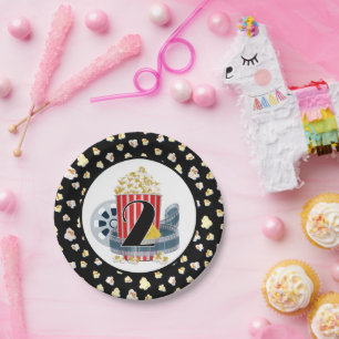 Assiettes En Carton Fête de cinéma du 2ème anniversaire