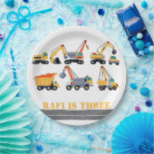 Assiettes En Carton Fête de construction upsherin anniversaire serviet (Fête)