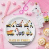 Assiettes En Carton Fête de construction upsherin anniversaire serviet (Fête)