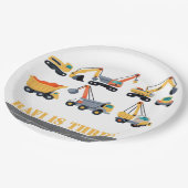 Assiettes En Carton Fête de construction upsherin anniversaire serviet (Angle)