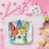 Assiettes En Carton Fête de Corgi Birthday (Fête)