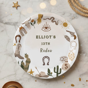 Assiettes En Carton Fête de cow-boy du rodéo Wild West