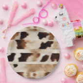 Assiettes En Carton Fête de cowboy de campagne occidentale à motif vac (Fête)