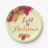 Assiettes En Carton Fête de fête Automne Automne Feuilles saisonniers (Devant)