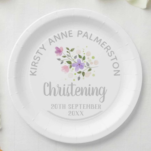 Assiettes En Carton Fête de fête pour une plaque de papier de baptême