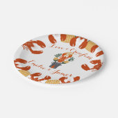 Assiettes En Carton Fête de fiançailles au Boil d'écrevisses - Amour e (Angle)