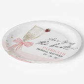 Assiettes En Carton Fête de Fiançailles Champagne Elle se Marie (Angle)